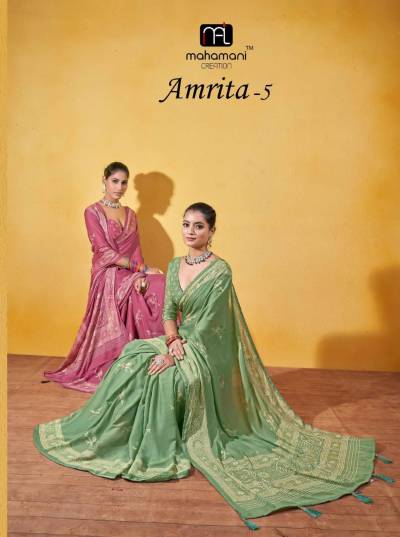 AMRITA VOL-05 BY MAHAMANI CREATION PRINTED SAREE WHOLESALER IN SURAT